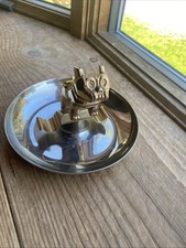 Vintage Mack Truck Bulldog Hood Ornament Chrome Trucker Cigar Ash Tray 87931 picture