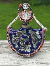 Bailarina Dancer Catrina Mini Talavera Statue 7