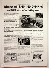 Goodyear 1934 Original Print Advertisement Skidding Safety 8x11 picture
