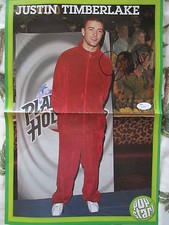 Justin Timberlake autographed signed autograph mini vintage foldout poster (JSA) picture
