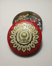 1950s Baret Ware Round Classic Revival Tin Made In England With Contents  picture
