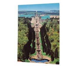 Postcard Bergpark Wilhelmshöhe Landscape Park Kassel Germany Aerial View Chrome picture
