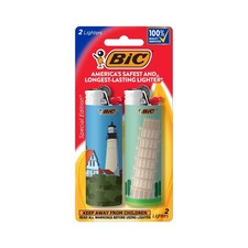 BIC Maxi Pocket Lighters 2 Pack –Special Edition Assorted Designs America's No.1 picture
