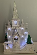 Holiday Living Cathedral Church Lighted Animated Christmas Village w/ Box picture