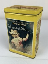Vintage '92 Advertising Ad Shredded Wheat Nabisco Biscuit Co Litho Metal Tin Can picture