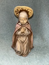 Vintage Italian Porcelain Matte Kneeling Madonna 6.25” Tall LOC ED picture