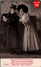 1908 Leap Year Postcard J. Grollman Man Woman Humorous Love Poem Holdrege NE picture