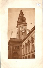 1910s Real Photo Postcard RPPC San Francisco Ferry Building Clock Tower CA picture