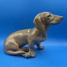 *RARE* OLD ROYAL COPENHAGEN DENMARK PORCELAIN FIGURINE OF A DACHSHUND MODEL 850 picture