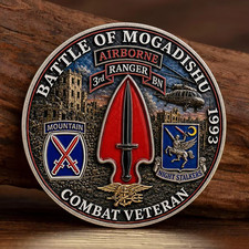 Battle of Mogadishu 1993 Challenge Coin Gothic Serpent Ranger Veteran picture