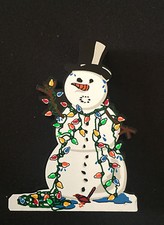 FROSTY NIGHT SNOWMAN TSN20 Shelia's MIB Made Charleston SC TOWN SQUARE NATIVITY picture