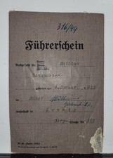 1938 German Führerschein Driver's License Mathias Schumacher Mayen Rhineland picture