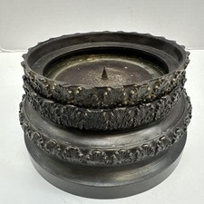 VINTAGE RUSTIC BRONZE CANDLE HOLDER picture