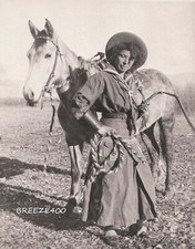 Old West Photo/1880's PIONEER, COWGIRL NELLIE BROWN/4x6 B&W Photo Reprint picture