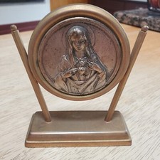 Vintage Italian Mary's Sacred Heart Medal. picture