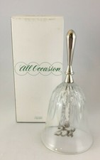 All Occasion Bells Lead Crystal 25th Anniversary Tea Bell NEW picture