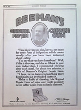 Original 1918 Beeman's Pepsin Chewing Gum Sign Doctor Portrait Counter Box Art picture