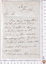 1828 Edward Stanley & WJ Farrer Customs Patronage Letter Landing Waiter Refusal picture