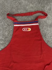Vintage A&P Grocery Store Apron Sewn Patch Red With Blue White Stripes picture