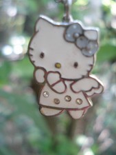 Hello Kitty Girl Necklace, 925 Enamel Silver & 4 CZ - Sanrio 2009 picture