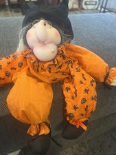 Vintage Y2K Halloween Witch Shelf Sitter Bean Bag Decor picture