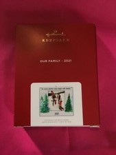 Hallmark Keepsake Ornament 2021 Our Family photo picture frame holder trees new picture