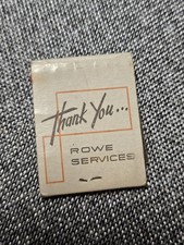 Vtg 1960s Automatic Canteen Co Rowe Services Matchbook Diamond Match Unstruck  picture