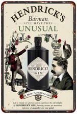 Hendricks Gin Vintage Look Reproduction metal sign TIN wall art picture