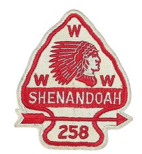 Shenandoah 258 Virginia Headwaters VA A2 1950 Arrowhead Patch WHT Bdr picture