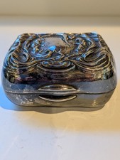Antique Unger Brothers Sterling Silver Art Nouveau Floral Box 0829 3.1 oz picture