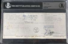 George Clooney Signed Check Beckett BAS Slabbed Autograph Hollywood Legend🎥 picture