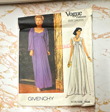 Vintage 1985 Vogue 1530 Givenchy Paris Original Evening Gown Sewing Pattern picture