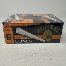 24 PACK Zig-Zag Ultra Thin Pre Rolled Paper Cones 1-1/4 Size (6 Cones Per Pack) picture