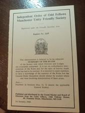 1968 Independent Order of Odd Fellows Manchester  Freemasonry masonic/629 picture