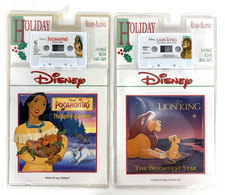 Vintage Disney Holiday Read Along Cassettes Tape Lot 2 Pocahontas Lion King New picture