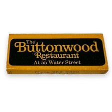 Vintage The Buttonwood NYC Matchbox Matches Restaurant Rare Match Stick Box Book picture