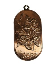 VTG Old Dutch Cottagecore Copper Floral Rose Hanging Wall Decor Plaque RARE picture