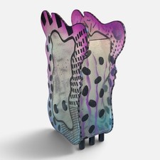 Hollis Fingold 80s Memphis Style Acrylic Vase Signed/Numbered Postmodern Design picture