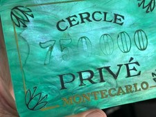 Monte Carlo Monaco vintage Cercle Privé Casino Plaques/Chips/Markers Set of 4 picture