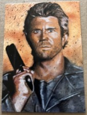 MAD MAX MOVIE MEL GIBSON PERSONAL SKETCH CARD PSC ARTIST BRIAN SCHILLINGER #1/1 picture