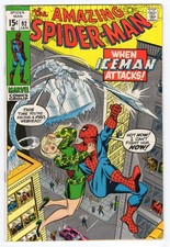 Amazing Spider-Man 92 1971 Marvel Comics VG/F 5.0 Gwen Stacy Iceman Mary Jane picture