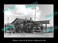 OLD POSTCARD SIZE PHOTO OF WILLIAMS ARIZONA VIEW OF THE McHAT INN c1940 picture