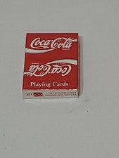 Vintage 1989 Coca-Cola Red Plastic Coated Playing Cards Pre-owned picture