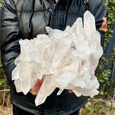 13.2LB A+++Natural white crystal Himalayan quartz cluster raw stone/mineral picture