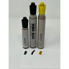 Vintage Sanford King Size & De Luxe Metal Markers Lot 3 Black Yellow TESTED picture