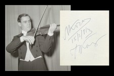 Leonid Kogan (1924-1982) - Soviet violinist - Rare signed guestbook page - 1981 picture