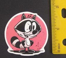Happy Smiling Raccoon Animated Cartoon Sticker (X) picture