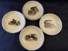 Four Matching Round Gold Rimed Hyalyn Porcelain 4.5 inch Round Vintage picture