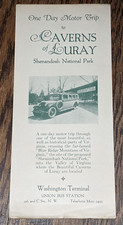c 1930s One Day Motor Trip Luray Caverns Washington-Luray Bus Line Shenandoah NP picture
