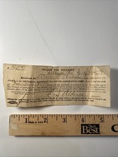 1907 Accident Fire Life Insurance Receipt Walter Anderson Belleville Illinois IL picture